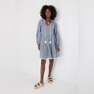 NEW Tuckernuck Nautical Navy Tie Neck Coverup Dress